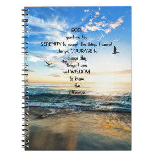Flying Birds in Heaven Serenity Gebet Notizblock