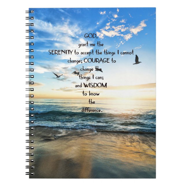 Flying Birds in Heaven Serenity Gebet Notizblock (Vorderseite)