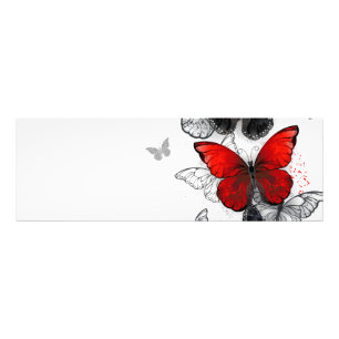 Flying Black and Red Morpho Butterfliegen Fotodruck