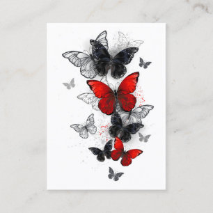 Flying Black and Red Morpho Butterfliegen Rabattkarte