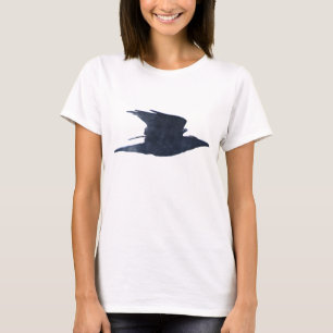 Flying Black Crow Art Birdlover's T - Shirt