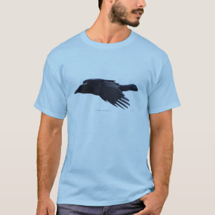 Flying Black Raven Birdlover's T - Shirt