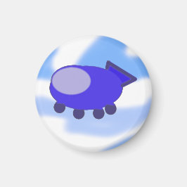 Flying Blue-Raumschiff Magnet