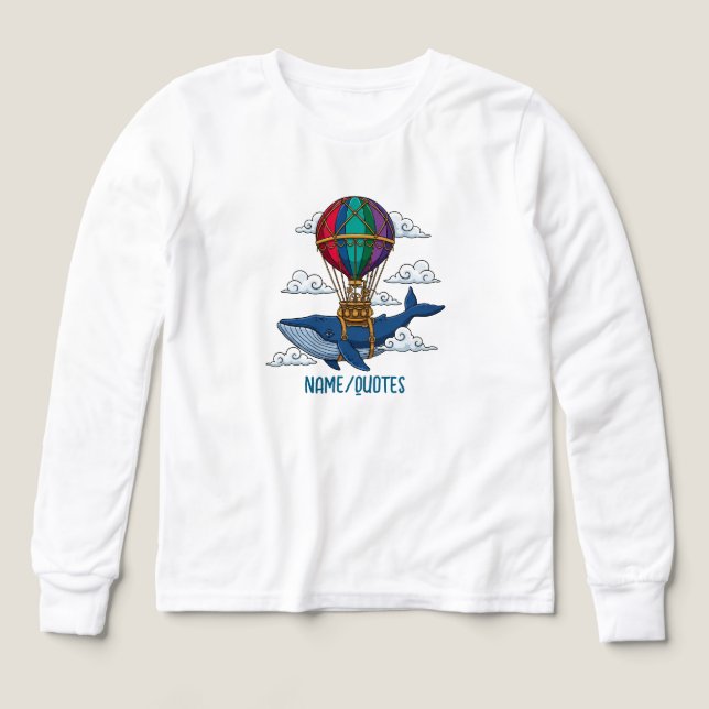 Flying Blue Whale with Hot Air Balloon (Motif recto)