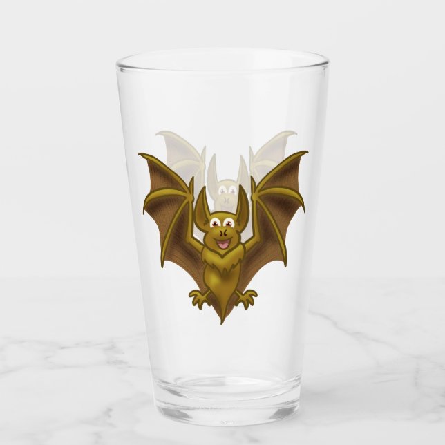 Flying Brown Bat Glas (Vorderseite)