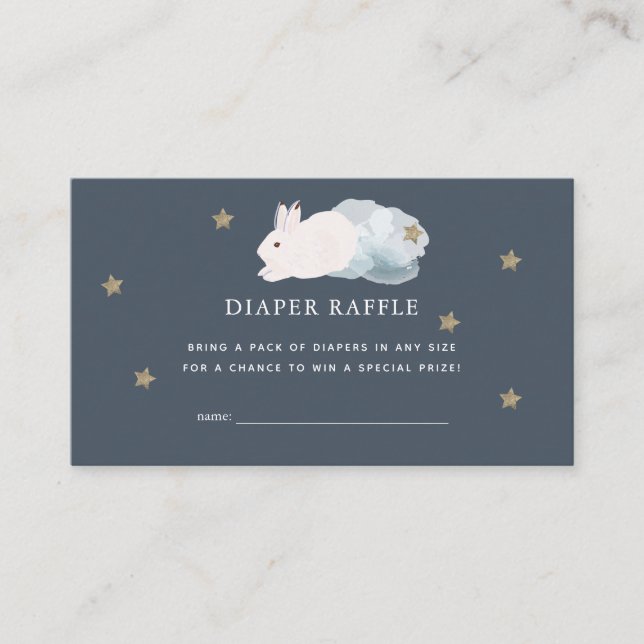 Flying Bunny Navy Baby Shower Windschutzscheibe Ra Begleitkarte (Vorderseite)
