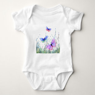 Flying Butterflies Baby Bodysuit Strampler