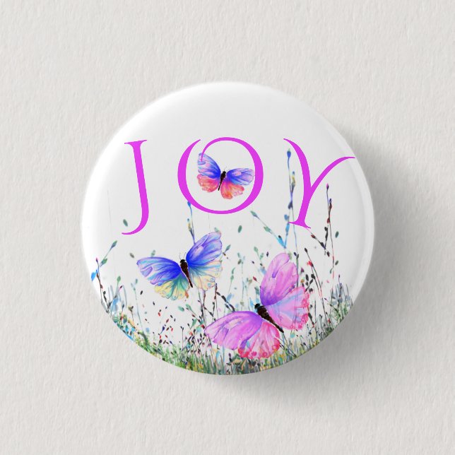 Flying Butterflies Button Spring Joy (Vorderseite)