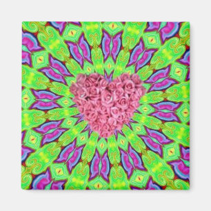 Flying Butterflies Framing Rose Herzmagazin Magnet