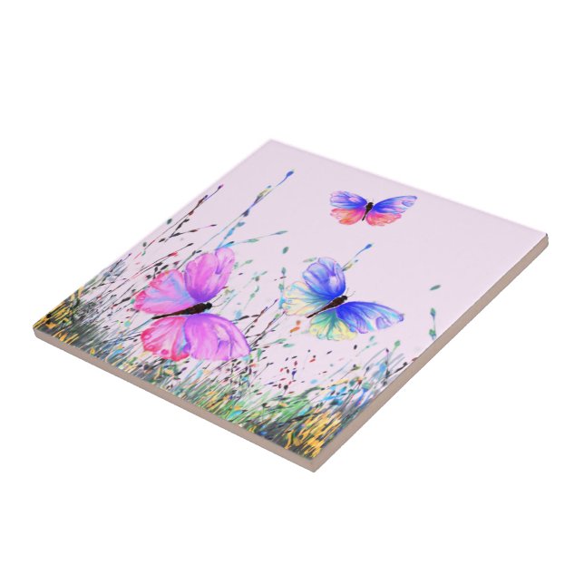 Flying Butterflies Keramik Tile Spring Fliese (Seite)