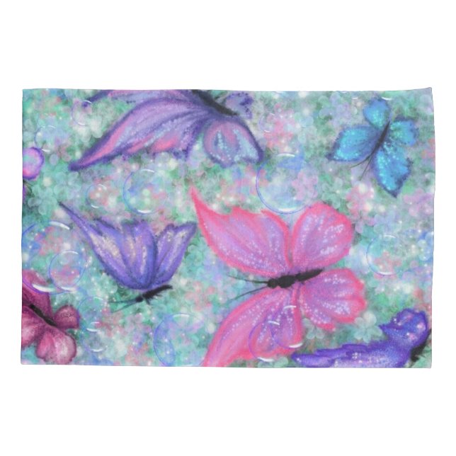 Flying Butterflies Kissen Case Kissenbezug (Rückseite)