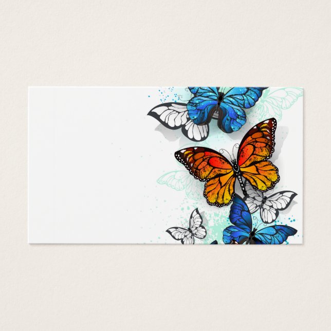 Flying Butterflies Morpho und Monarch (Vorderseite)