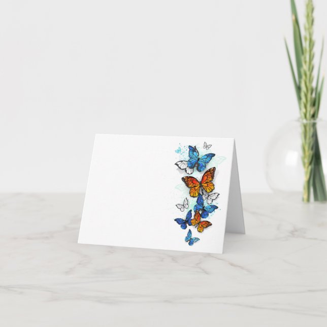 Flying Butterflies Morpho und Monarch (Vorderseite)