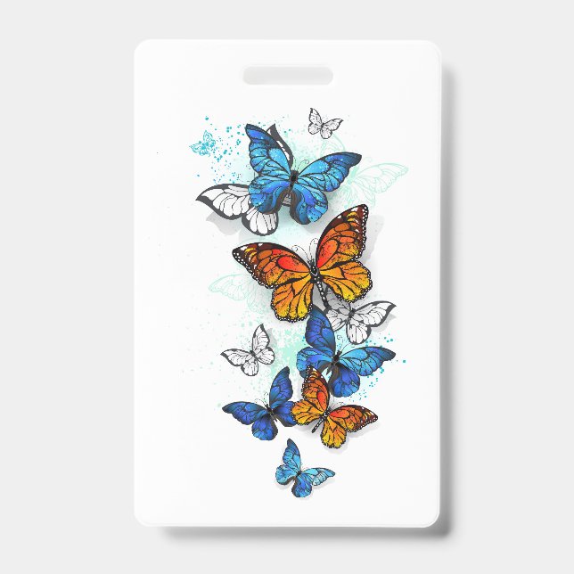 Flying Butterflies Morpho und Monarch Ausweis (Vorderseite)