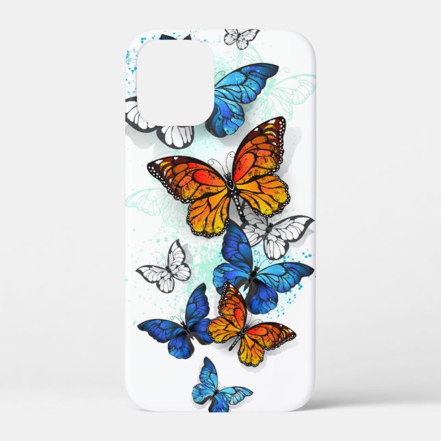 Flying Butterflies Morpho und Monarch Case-Mate iPhone Hülle (Rückseite)