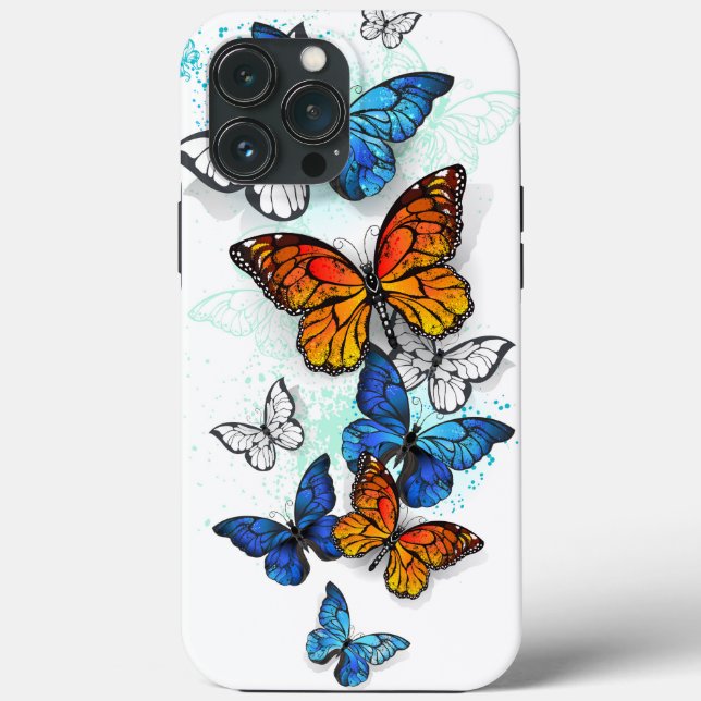 Flying Butterflies Morpho und Monarch Case-Mate iPhone Hülle (Rückseite)