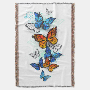 Flying Butterflies Morpho und Monarch Decke