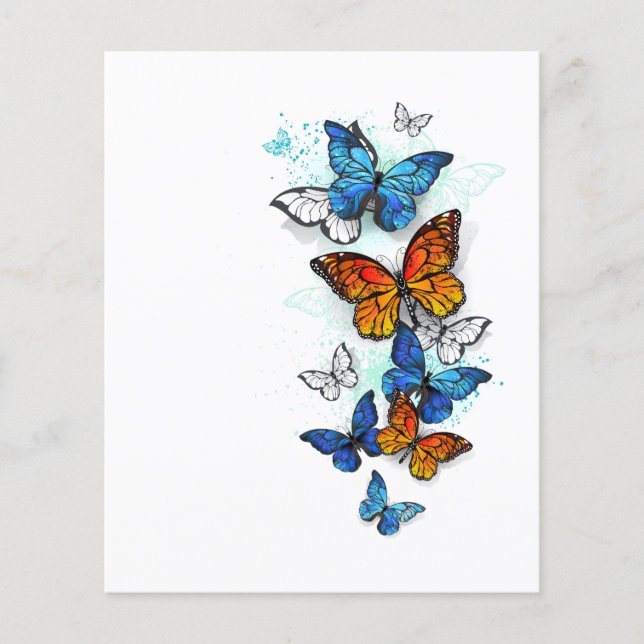 Flying Butterflies Morpho und Monarch Flyer (Vorne)