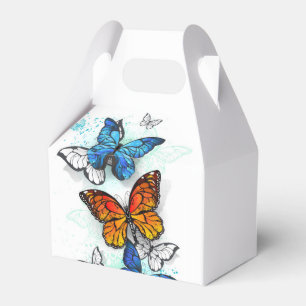 Flying Butterflies Morpho und Monarch Geschenkschachtel