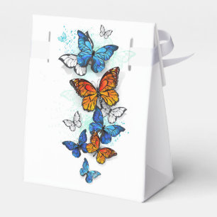 Flying Butterflies Morpho und Monarch Geschenkschachtel
