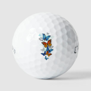 Flying Butterflies Morpho und Monarch Golfball