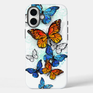 Flying Butterflies Morpho und Monarch iPhone 16 Plus Hülle