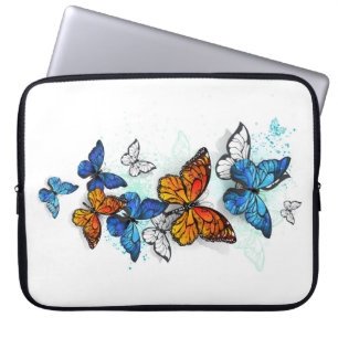Flying Butterflies Morpho und Monarch Laptopschutzhülle