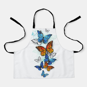Flying Butterflies Morpho und Monarch Schürze