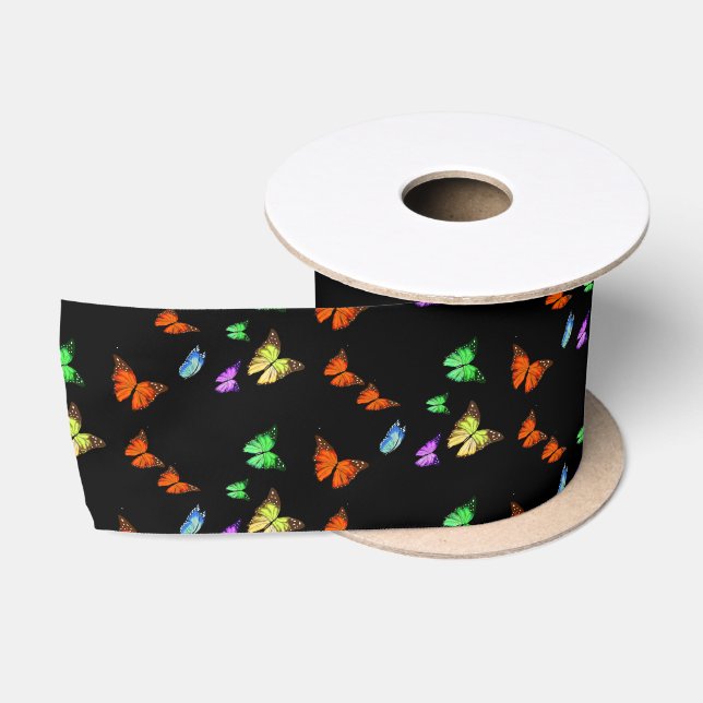Flying Butterflies Ribbon - Farbe wählen Satinband (Spule)
