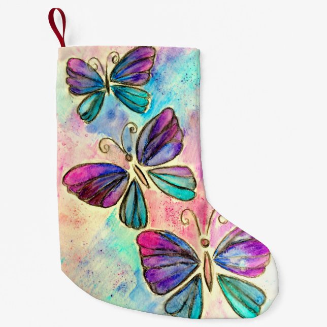 Flying Butterflies Weihnachts-Strumpf Kleiner Weihnachtsstrumpf (Vorderseite)