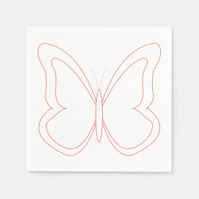 Flying Butterfly Napkins Serviette (Vorderseite)