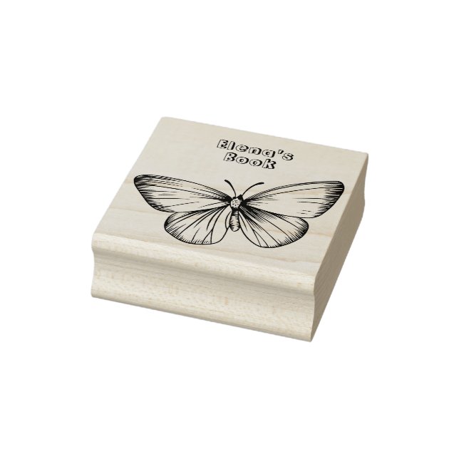 Flying Butterfly Personalisierte Holzkunst Briefma Gummistempel (Stempel)