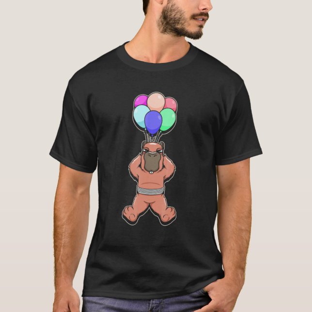 Flying Capybara Whisperer Animal Cavy Rodent Ballo T-Shirt (Vorderseite)