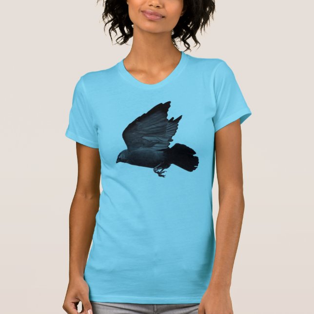Flying Carrion Crow Corvid-Lover-Shirt T-Shirt (Vorderseite)