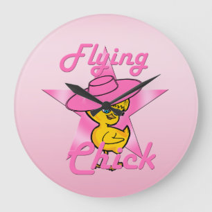 Flying Chick #8 Große Wanduhr