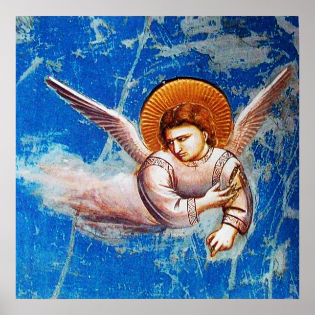 FLYING CHRISTMAS ANGEL IN BLUE SKY POSTER (Vorne)
