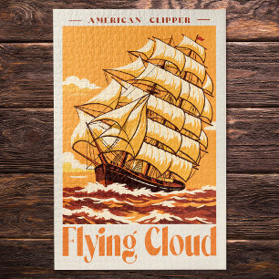 Flying Cloud Amerikanisches Clipper-Schiff Vintage