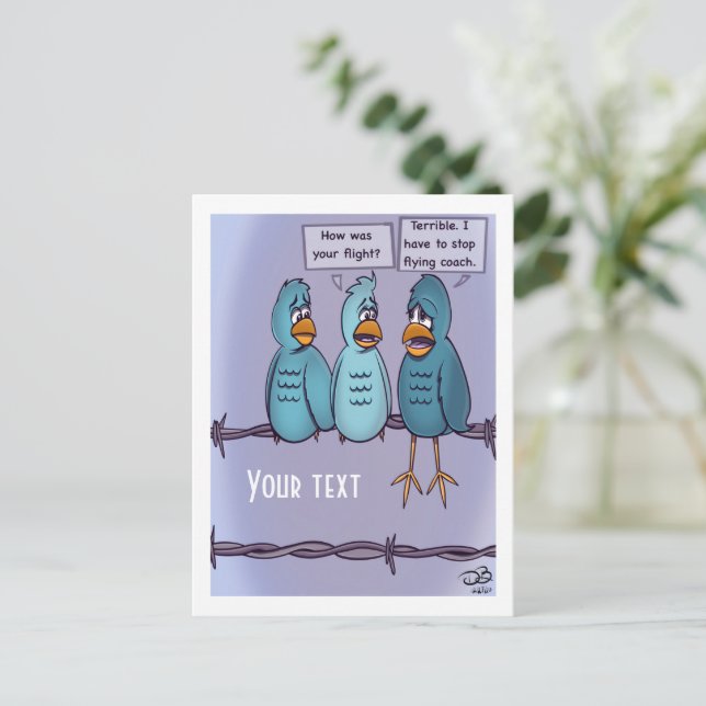 Flying Coach Postkarte (Stehend Vorderseite)