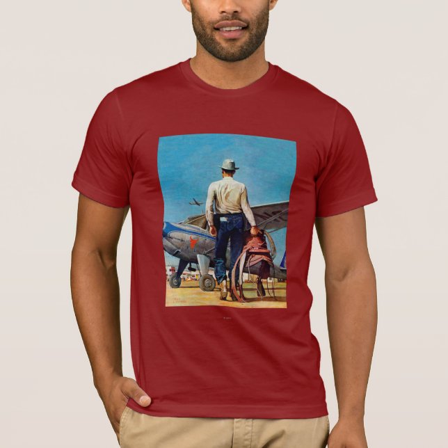 Flying Cowboy von Mead Schäffer T-Shirt (Vorderseite)