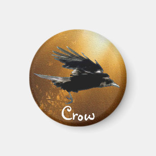 Flying Crow Birdlover Wildlife Supporter Magnet