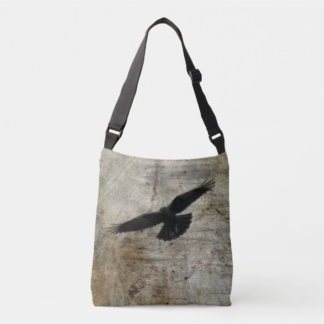 Flying Crow Tragetaschen Mit Langen Trägern (Vorderseite)