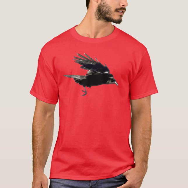 Flying Crow Wildlife Art Shirt (Vorderseite)
