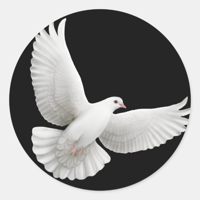 Flying Dove-Aufkleber Runder Aufkleber (Vorderseite)