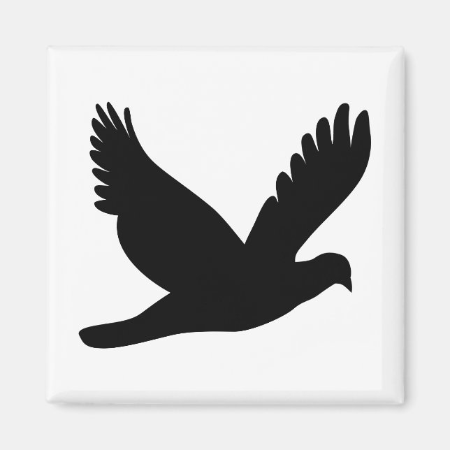 Flying Dove-Silhouette Magnet (Vorne)