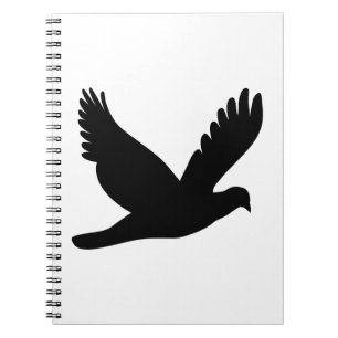 Flying Dove-Silhouette Notizblock