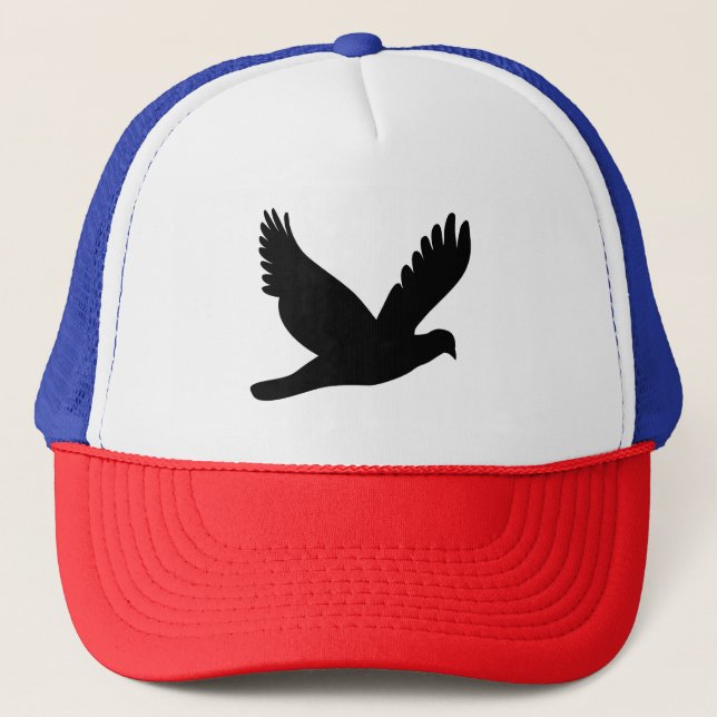 Flying Dove-Silhouette Truckerkappe (Vorderseite)