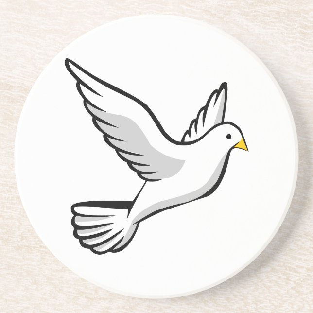 Flying Dove Vector-Untersetzer Getränkeuntersetzer (Vorne)