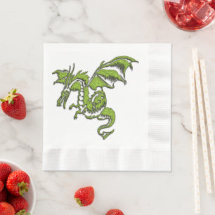 Flying Dragon Design Serviette