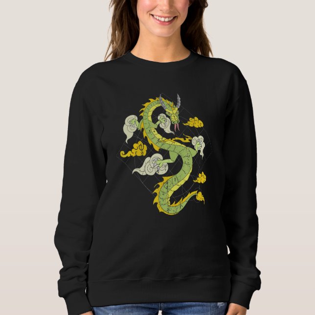 Flying Dragon Mythical Creature Fantasy Animal Fir Sweatshirt (Vorderseite)