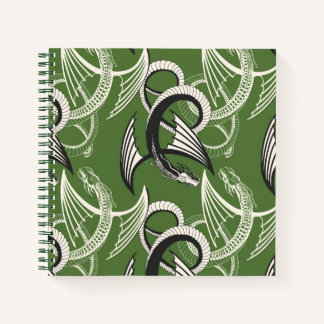 Flying Dragon on the green background. Notizbuch